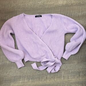 Amazon Lavender Wrap Cardigan